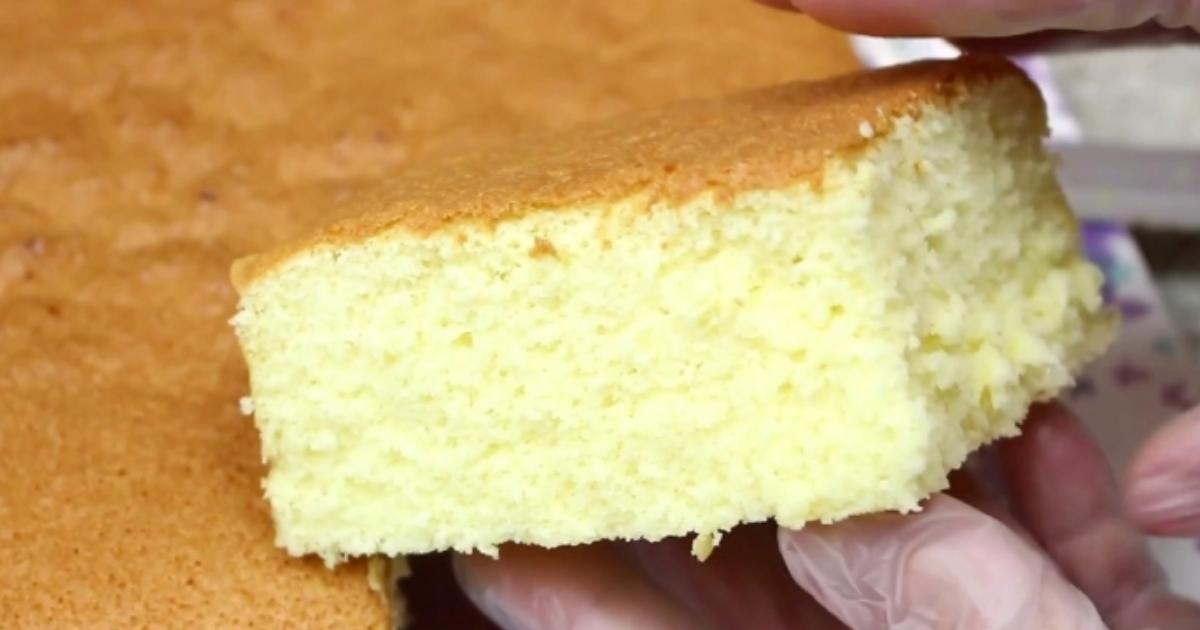 Bolo pão de ló perfeito para aniversário, basta acrescentar recheio