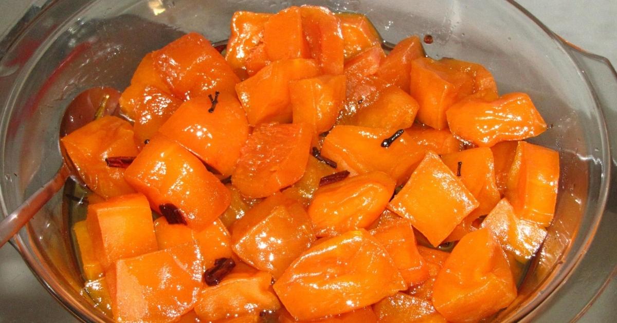 Doce de abóbora em calda na pressão, uma excelente receita, igual a feita pela vovó