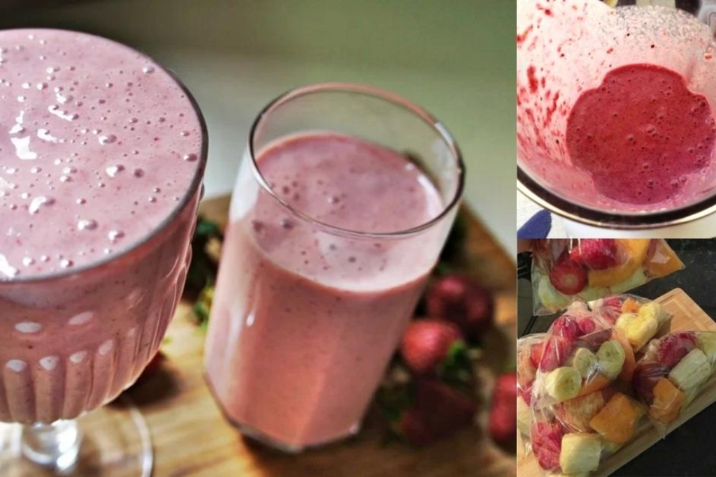 Smoothie de frutas vermelhas low carb, delicioso e muito saudável